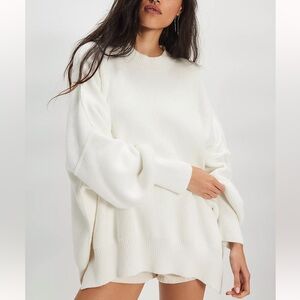 free people easy street tunic - XS, painted white